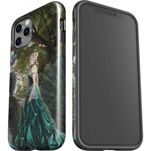 Woman with Peacocks by Nene Thomas iPhone 12 Pro Impact Case