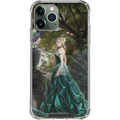 Woman with Peacocks by Nene Thomas iPhone 12 Pro Max Clear Case