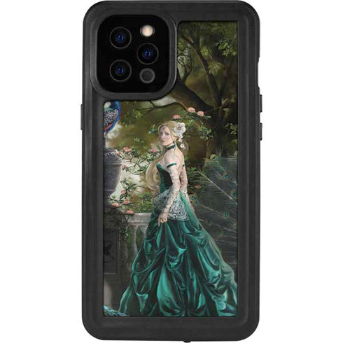 Woman with Peacocks by Nene Thomas iPhone 12 Pro Max Waterproof Case