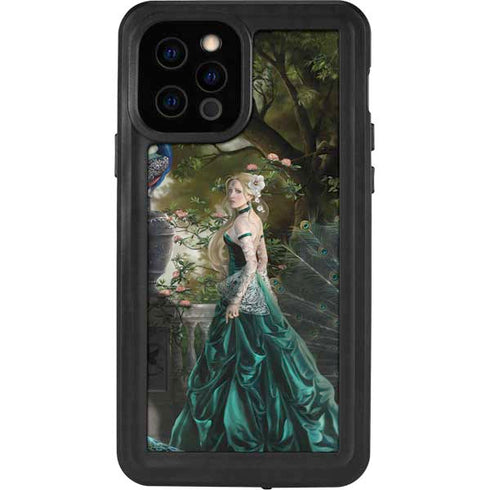 Woman with Peacocks by Nene Thomas iPhone 12 Pro Waterproof Case