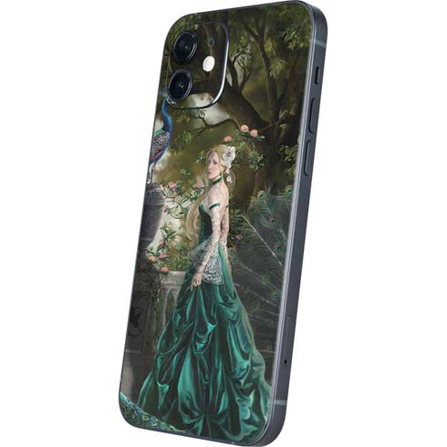 Woman with Peacocks by Nene Thomas iPhone 12 Skin