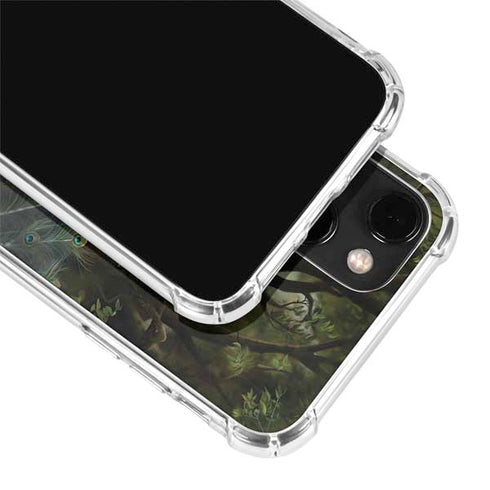 Woman with Peacocks by Nene Thomas iPhone 13 Clear Case
