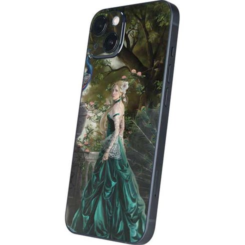 Woman with Peacocks by Nene Thomas iPhone 13 Skin