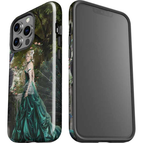 Woman with Peacocks by Nene Thomas iPhone 15 Pro Impact Case