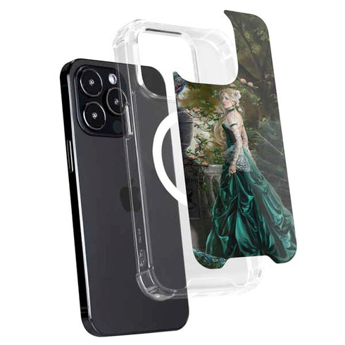 Woman with Peacocks by Nene Thomas iPhone 14 Pro Max MagSafe Case