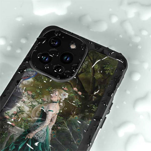 Woman with Peacocks by Nene Thomas iPhone 14 Pro Max Waterproof Case