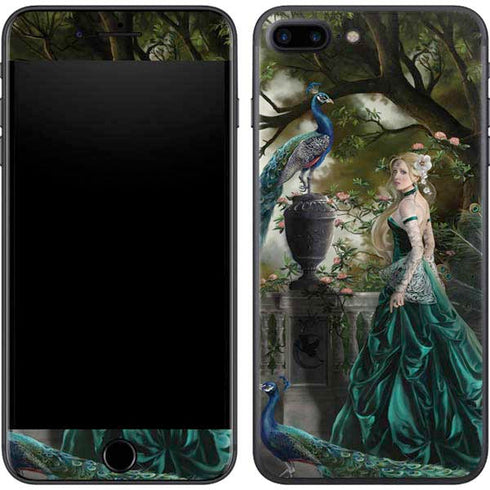 Woman with Peacocks by Nene Thomas iPhone 7 Plus Skin