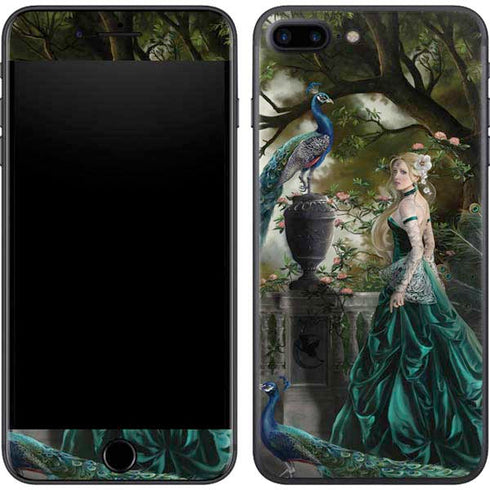 Woman with Peacocks by Nene Thomas iPhone 8 Plus Skin