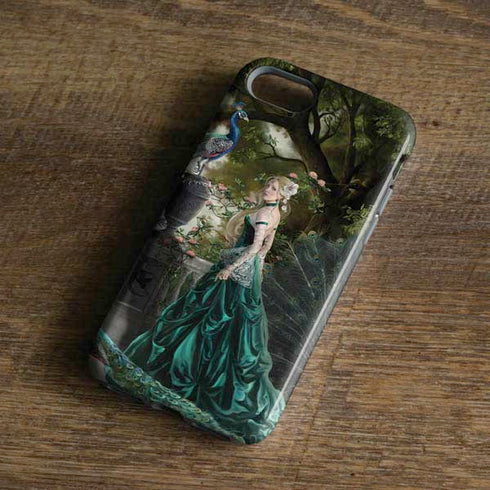 Woman with Peacocks by Nene Thomas iPhone 8 Pro Case