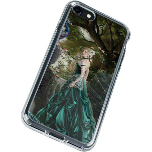 Woman with Peacocks by Nene Thomas iPhone SE (2nd & 3rd Gen) Clear Case