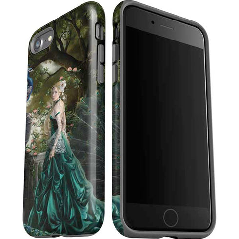 Woman with Peacocks by Nene Thomas iPhone SE (2nd & 3rd Gen) Pro Case