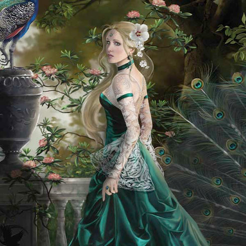 Woman with Peacocks by Nene Thomas iPhone X Pro Case