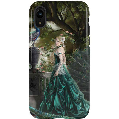 Woman with Peacocks by Nene Thomas iPhone XR Pro Case