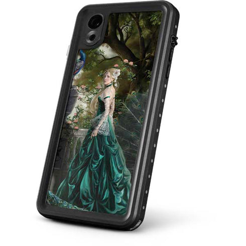 Woman with Peacocks by Nene Thomas iPhone XR Waterproof Case