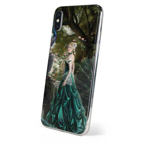 Woman with Peacocks by Nene Thomas iPhone XS Max Skin