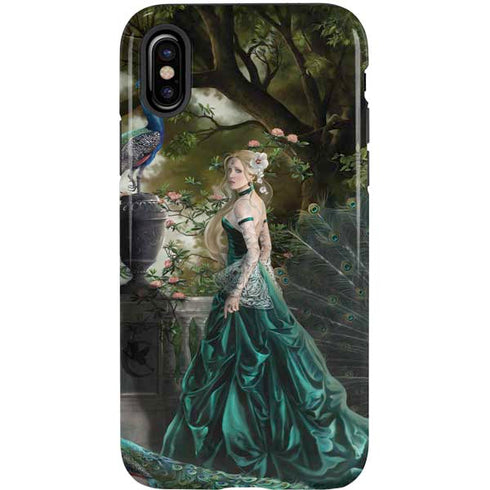 Woman with Peacocks by Nene Thomas iPhone XS Pro Case