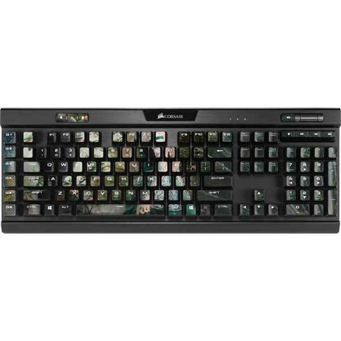 Woman with Peacocks by Nene Thomas K95 RGB PLATINUM Mechanical Gaming Keyboard Skin
