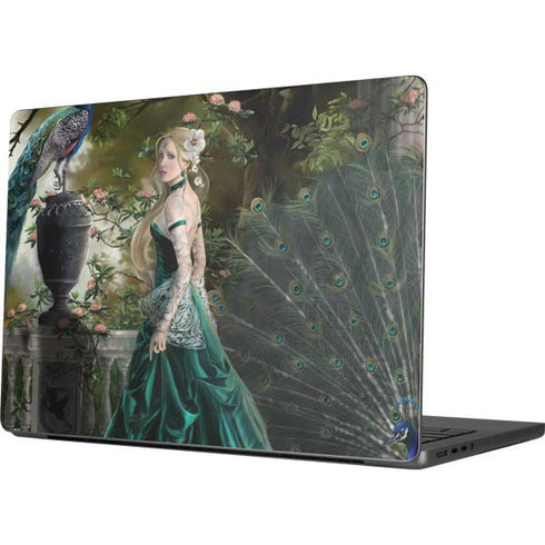 Woman with Peacocks by Nene Thomas MacBook Pro 14in (2021-24) Skin