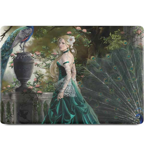 Woman with Peacocks by Nene Thomas Apple MacBook Pro 15-inch Skin