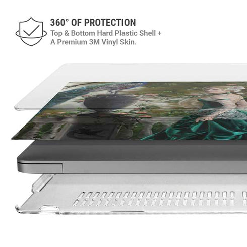 Woman with Peacocks by Nene Thomas MacBook Pro 16in (2021-25) Case plus Skin