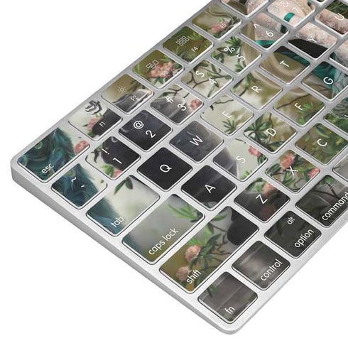 Woman with Peacocks by Nene Thomas Magic Keyboard Skin