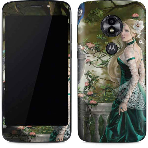 Woman with Peacocks by Nene Thomas Moto E5 Play Skin