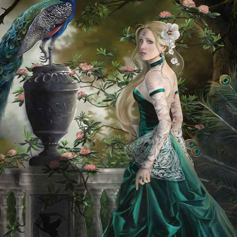 Woman with Peacocks by Nene Thomas Moto G6 Skin