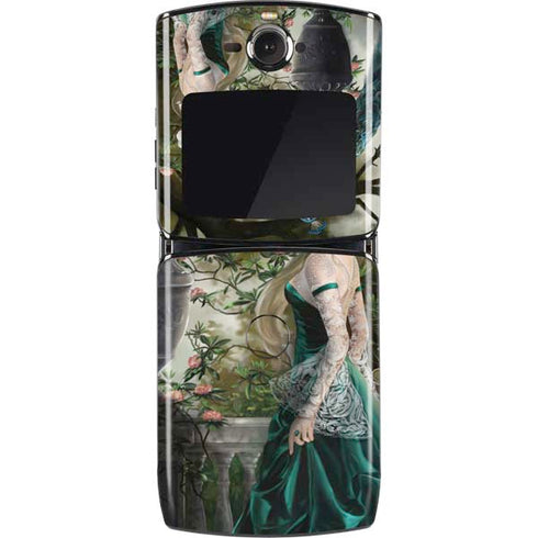 Woman with Peacocks by Nene Thomas Motorola RAZR Skin