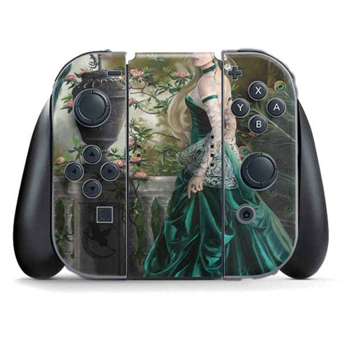 Woman with Peacocks by Nene Thomas Nintendo Switch (2017-2021) Joy-Con Controller Skin