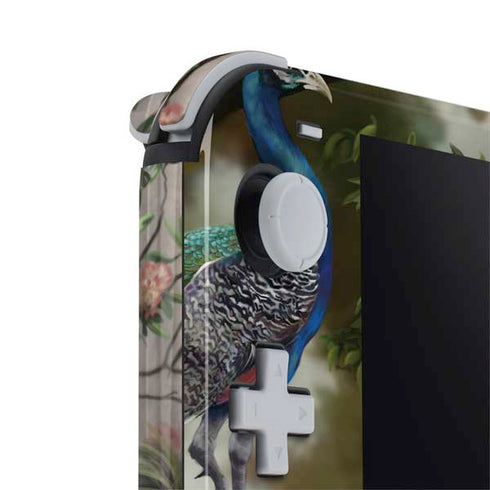 Woman with Peacocks by Nene Thomas Nintendo Switch Lite Skin