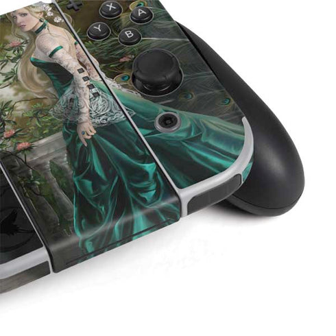 Woman with Peacocks by Nene Thomas Nintendo Switch OLED (2021) Skin