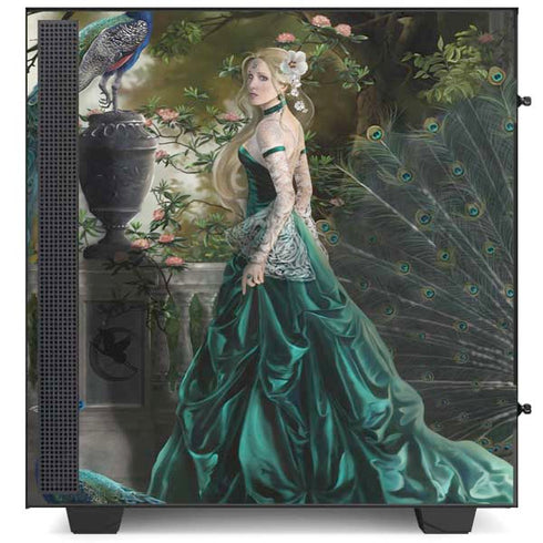 Woman with Peacocks by Nene Thomas NZXT H510 Compact ATX Mid-Tower Case Skin