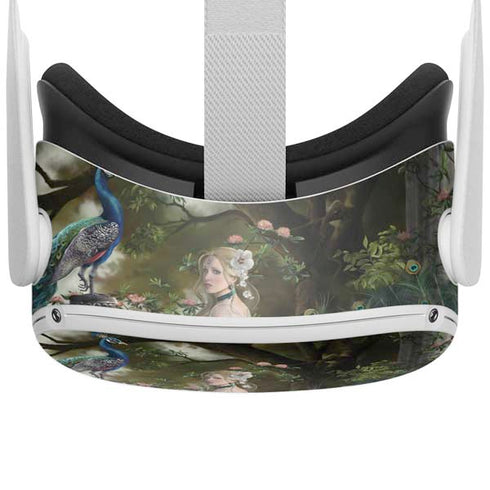 Woman with Peacocks by Nene Thomas Oculus Quest 2 Skin