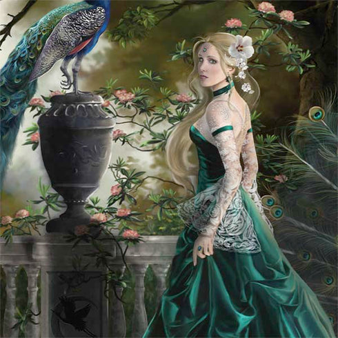 Woman with Peacocks by Nene Thomas Otterbox Commuter Galaxy Skin