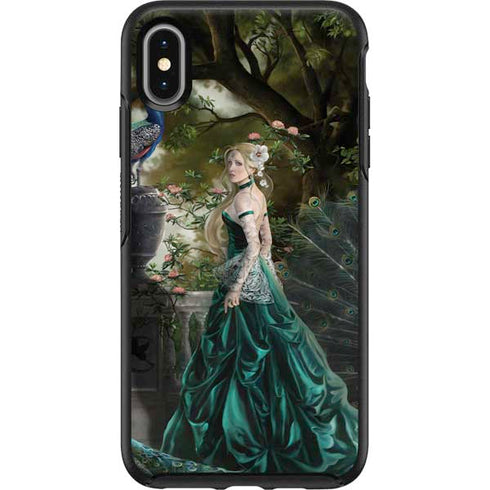 Woman with Peacocks by Nene Thomas Otterbox Symmetry iPhone Skin
