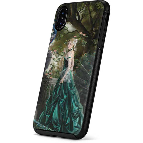 Woman with Peacocks by Nene Thomas Otterbox Symmetry iPhone Skin