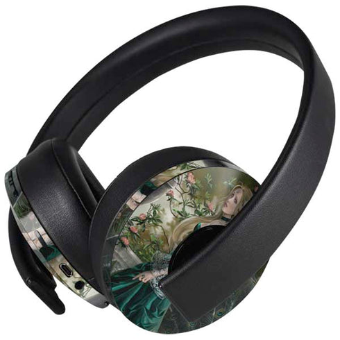 Woman with Peacocks by Nene Thomas PlayStation 4 Gold Wireless Headset Skin