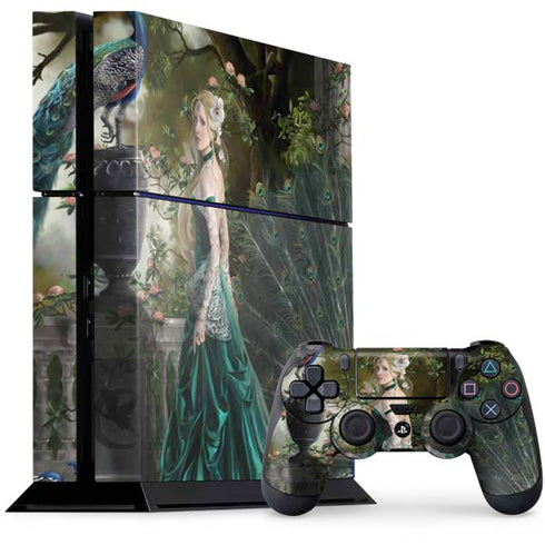 Woman with Peacocks by Nene Thomas PS4 Console and Controller Bundle Skin