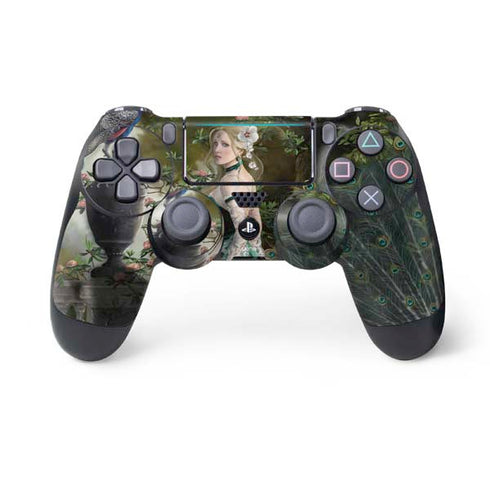 Woman with Peacocks by Nene Thomas PS4 Pro/Slim Controller Skin