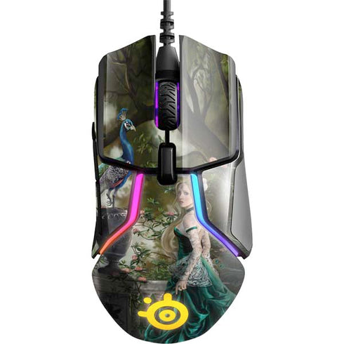 Woman with Peacocks by Nene Thomas SteelSeries Rival 600 Gaming Mouse Skin