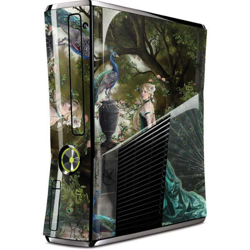Woman with Peacocks by Nene Thomas Xbox 360 Slim (2010) Skin