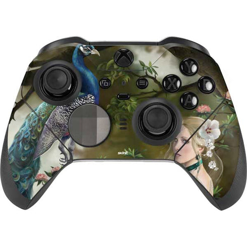 Woman with Peacocks by Nene Thomas Xbox Elite Wireless Controller Series 2 Skin
