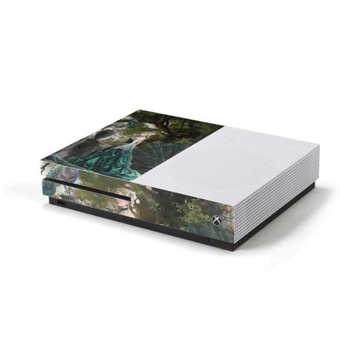 Woman with Peacocks by Nene Thomas Xbox One S Console Skin