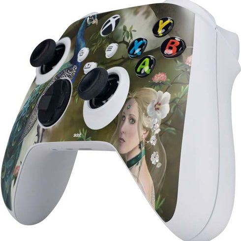 Woman with Peacocks by Nene Thomas Xbox Series S Controller Skin