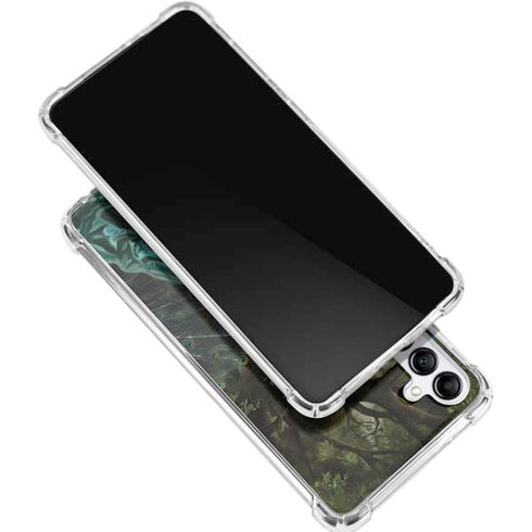Woman with Peacocks by Nene Thomas Galaxy A15 5G Clear Case