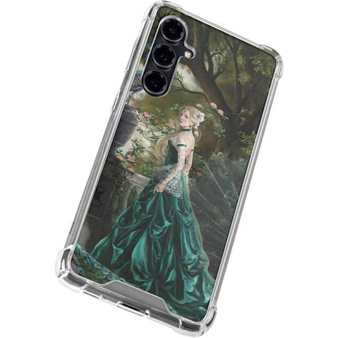 Woman with Peacocks by Nene Thomas Galaxy S23 FE Clear Case