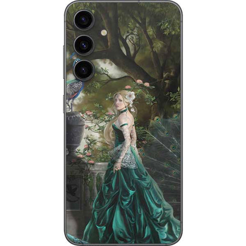 Woman with Peacocks by Nene Thomas Galaxy S23 FE Skin