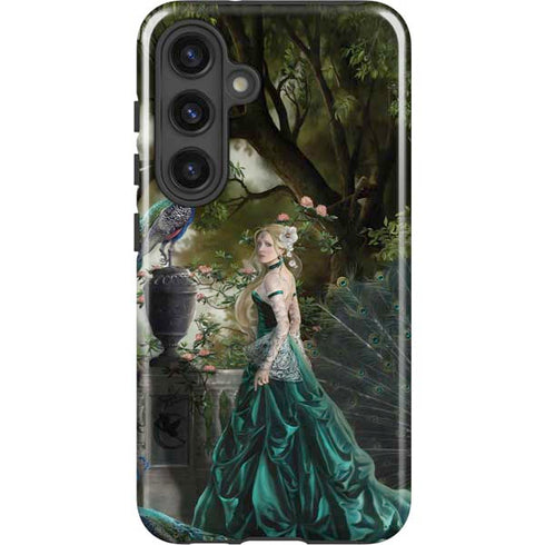 Woman with Peacocks by Nene Thomas Galaxy S24 Impact Case