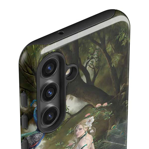 Woman with Peacocks by Nene Thomas Galaxy S24 Impact Case