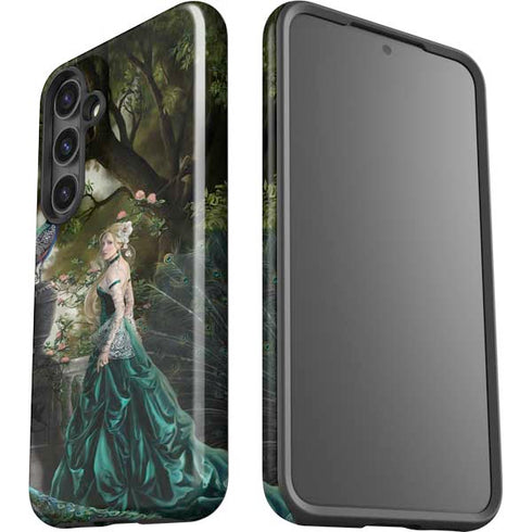 Woman with Peacocks by Nene Thomas Galaxy S24 Plus Impact Case